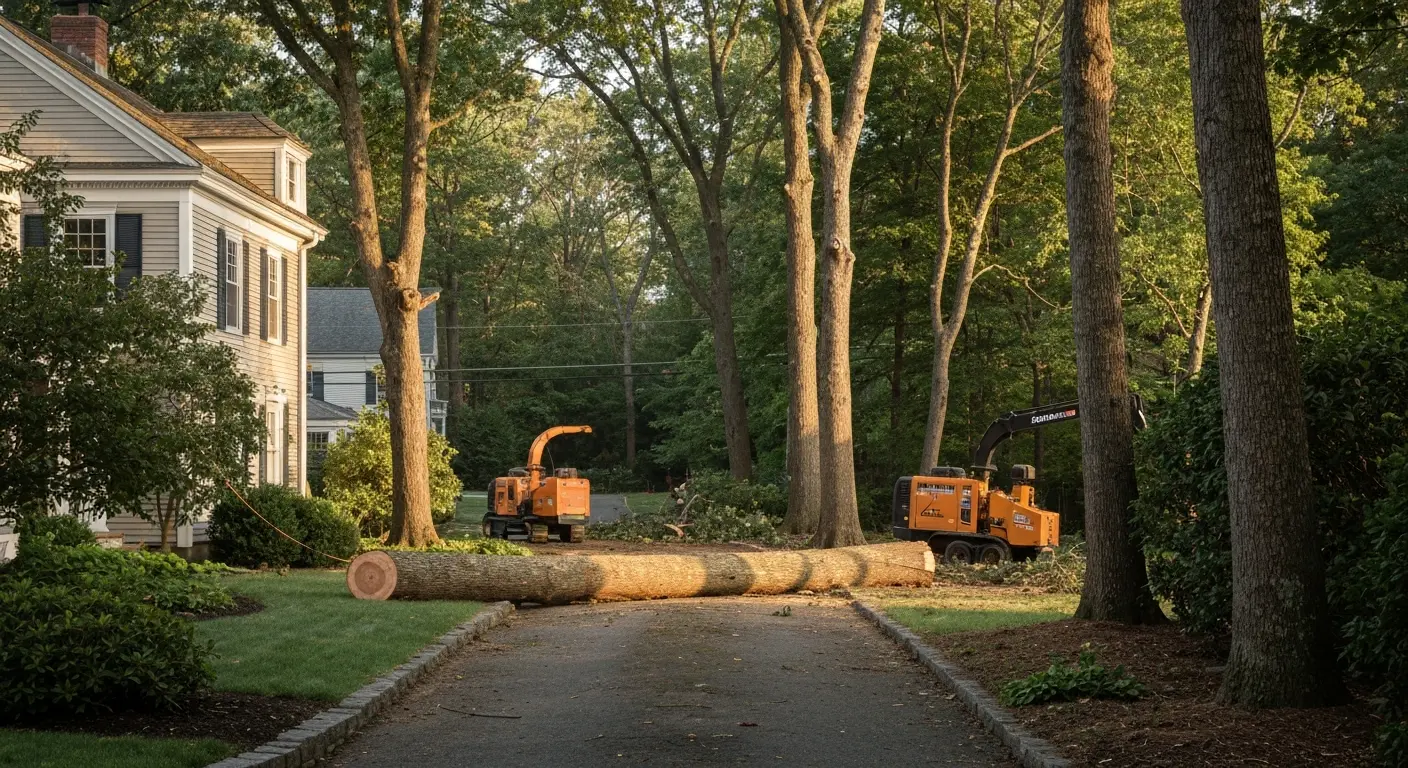Tree removal in progress