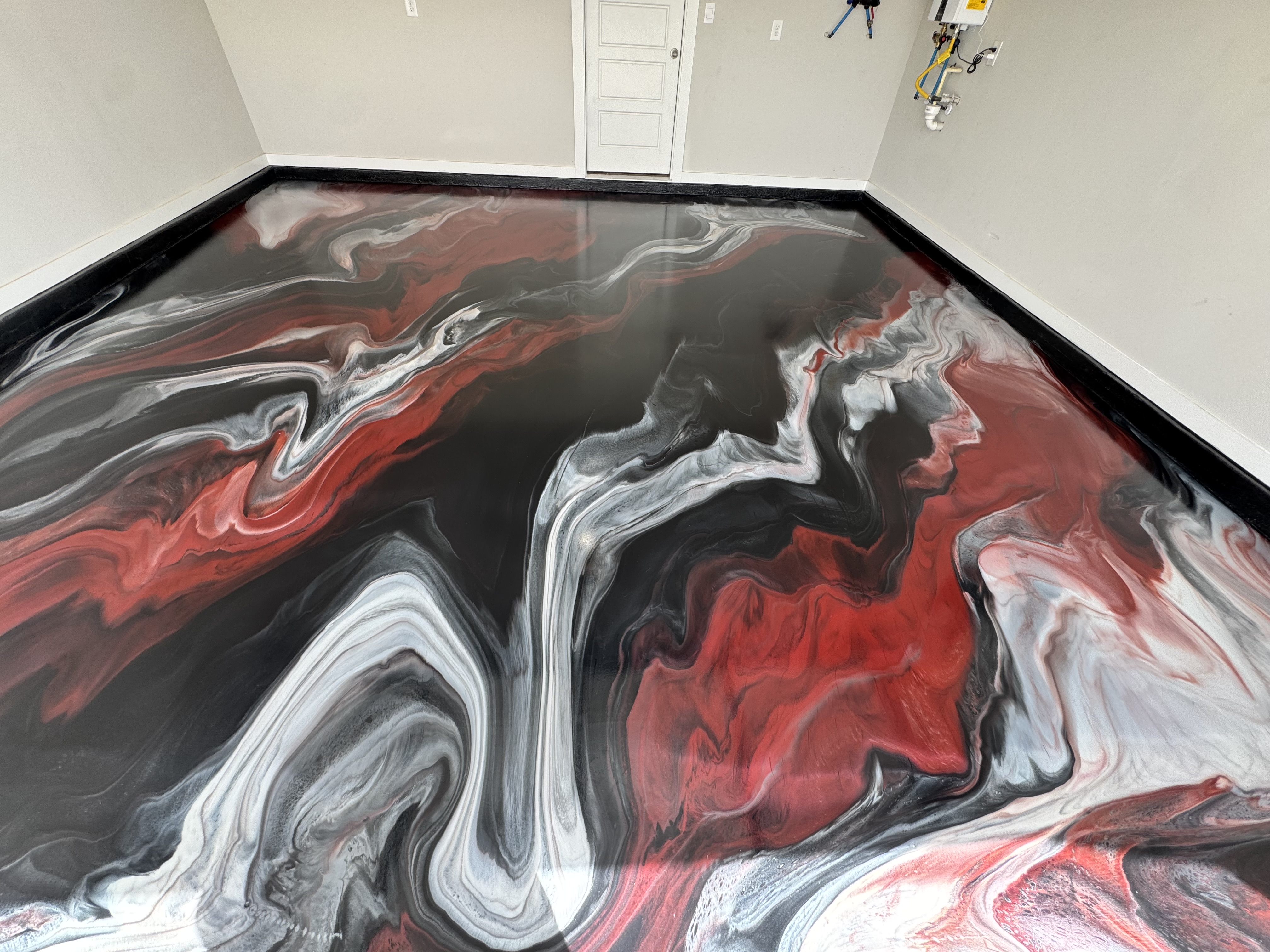 Commercial metallic epoxy floor system