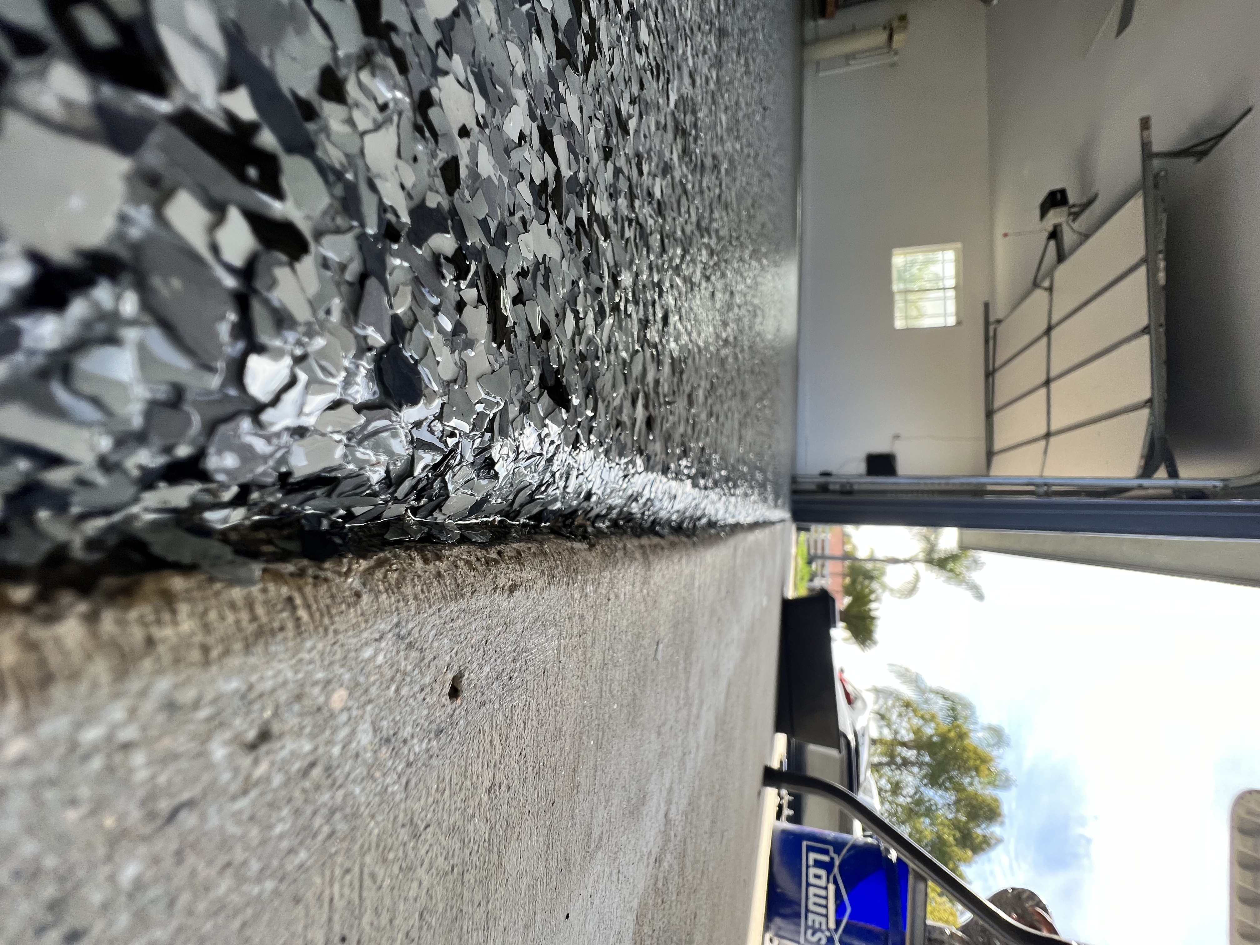 Decorative epoxy flake coating system in Midland TX