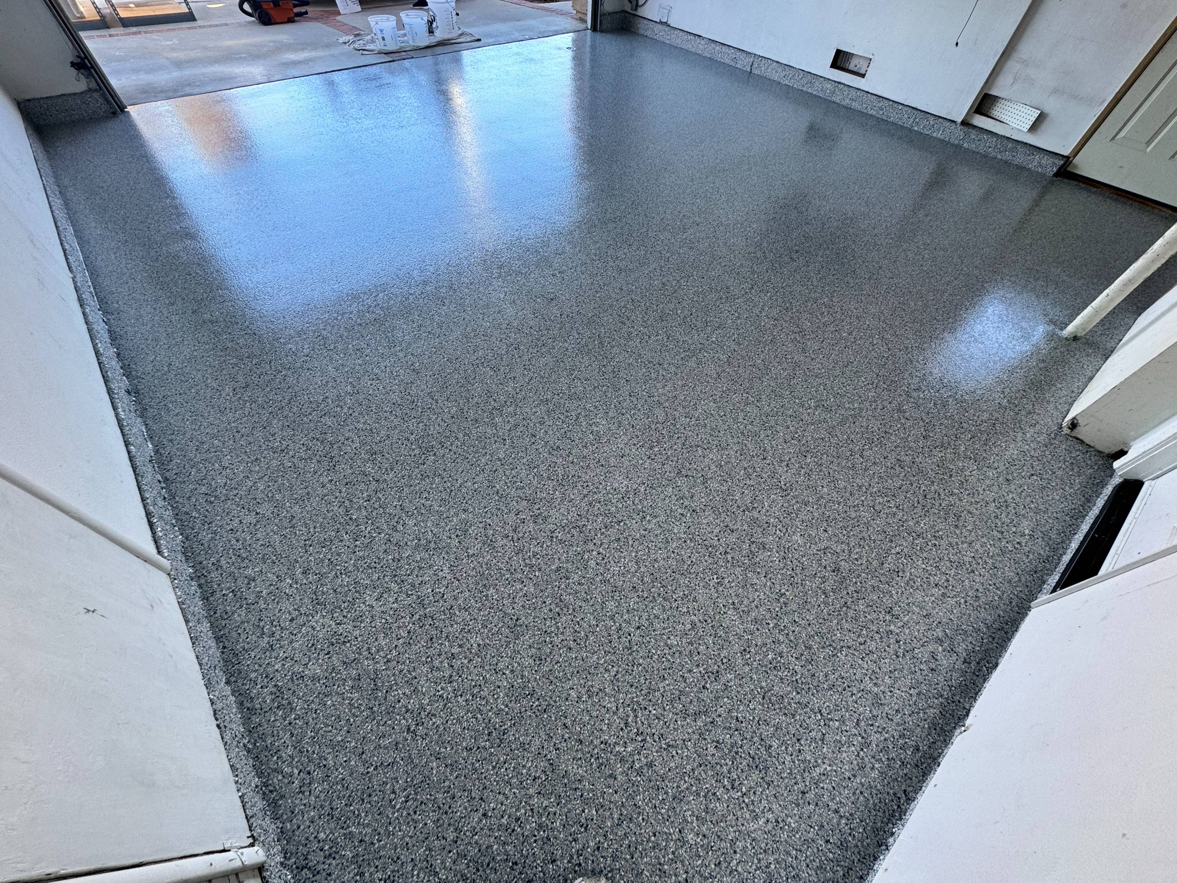 Commercial epoxy flake flooring in Midland TX