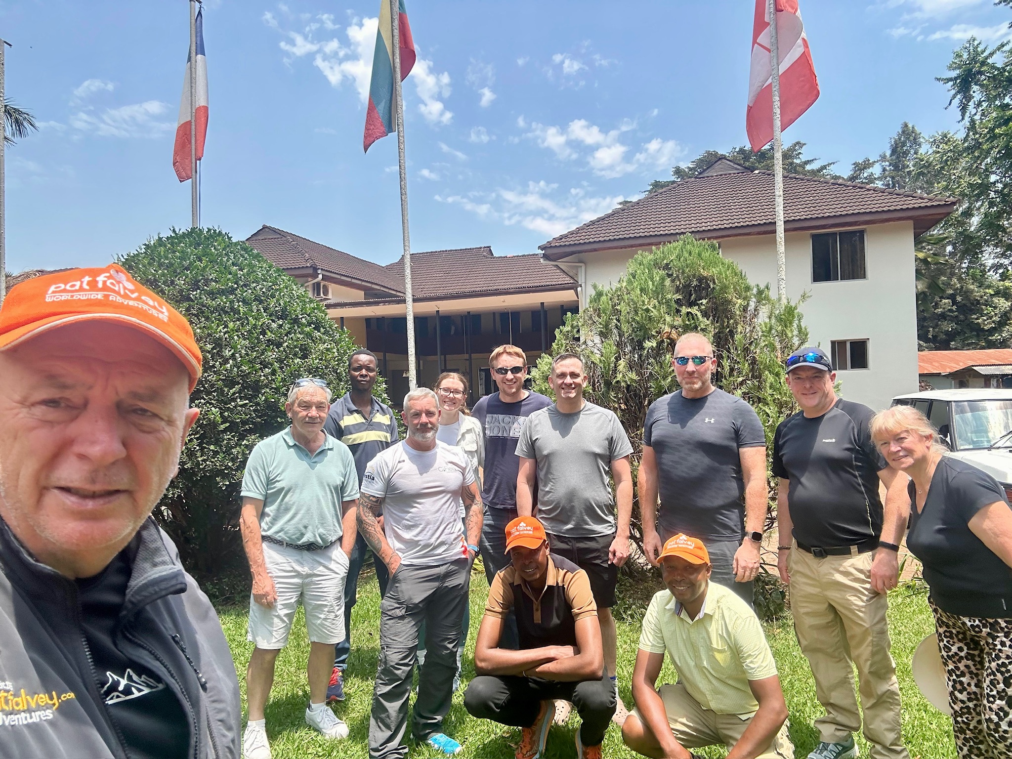 Martin Sharp with Pat Falvey Kilimanjaro Day 0 Keys Hotel Tanzenia Martin Sharp with Pat Falvey Kilimanjaro Day 0 Keys Hotel Tanzenia