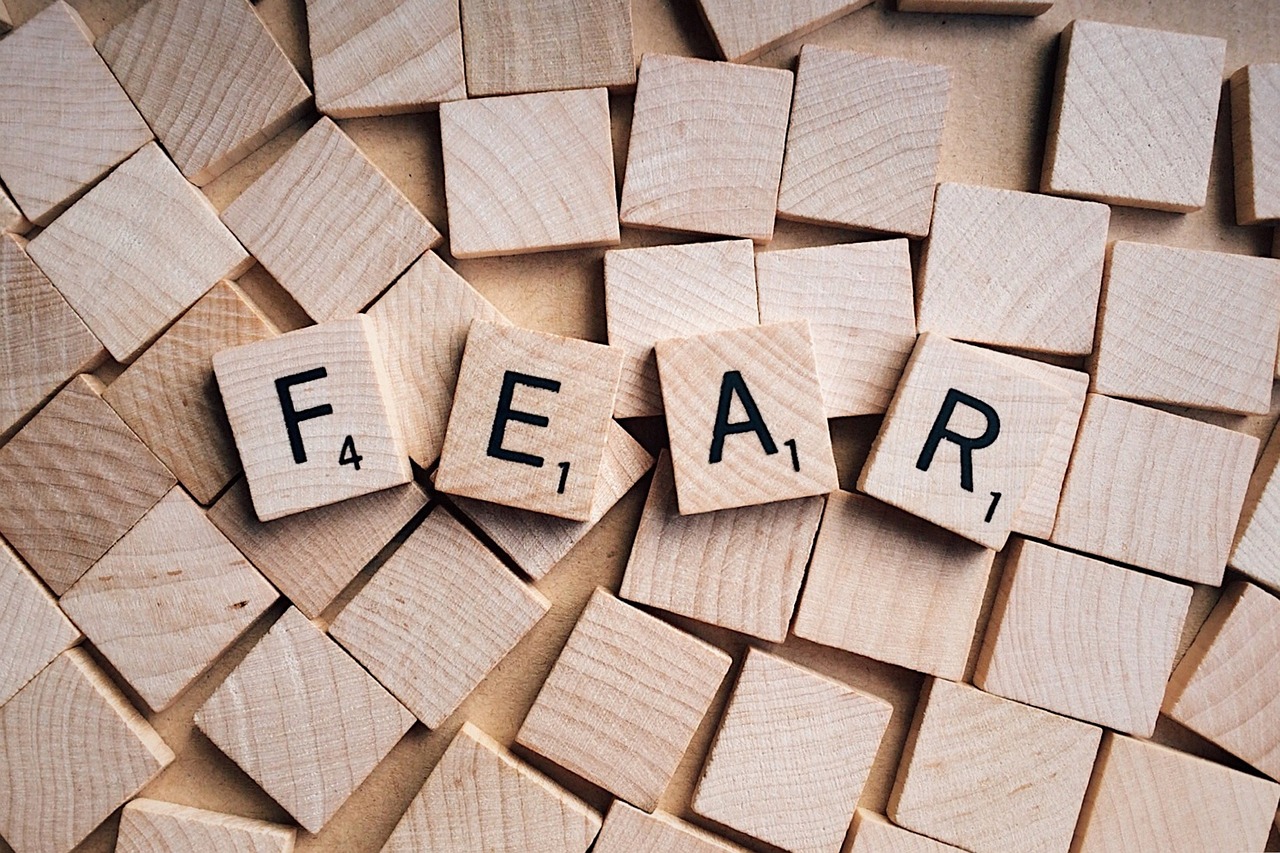 fear spelt in scrabble letters
