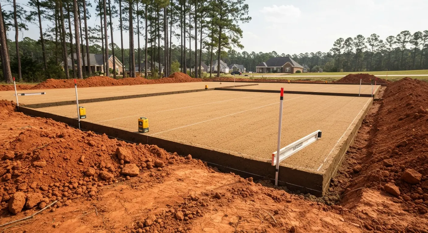 Foundation prep grading work