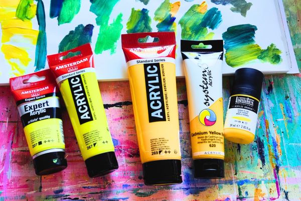 acrylic yellows