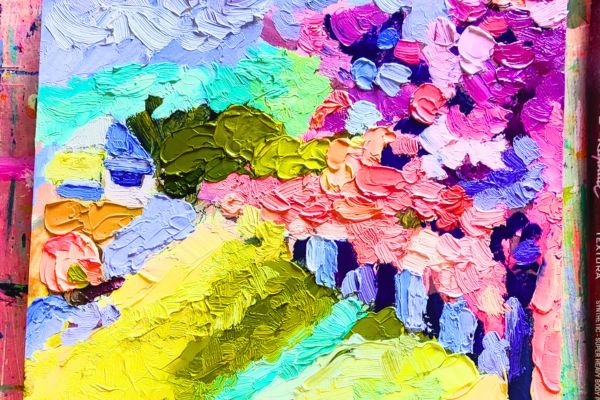 oil painting landscape colorful
