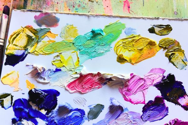 oil paint palette