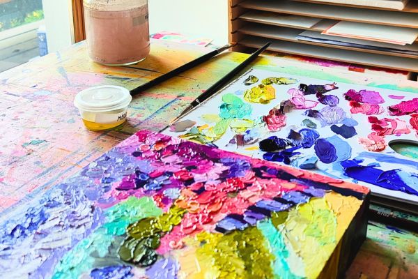 oil painting session
