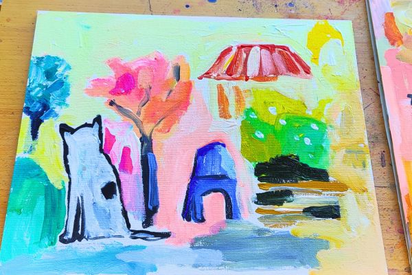 fun quirky painting in acrylic fun quirky painting in acrylic