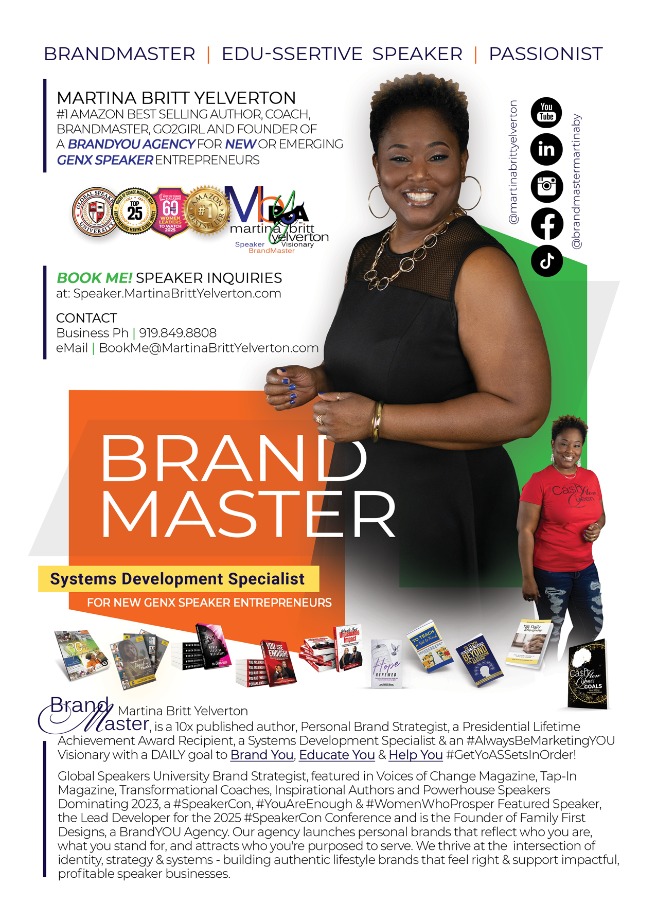 BrandMaster, Martina Britt Yelverton Speaker One Sheet Sample BrandMaster, Martina Britt Yelverton Speaker One Sheet Sample
