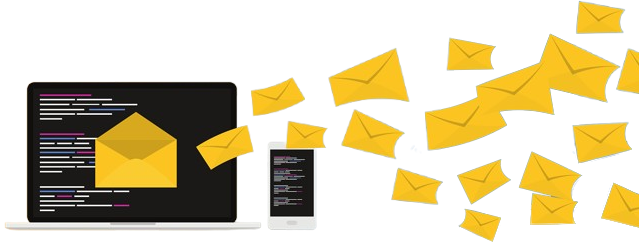 email flowing out to the world email flowing out to the world