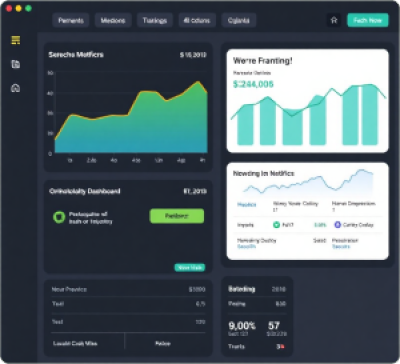 Social media marketing dashboard showing engagement metrics for an orthodontic practice Social media marketing dashboard showing engagement metrics for an orthodontic practice