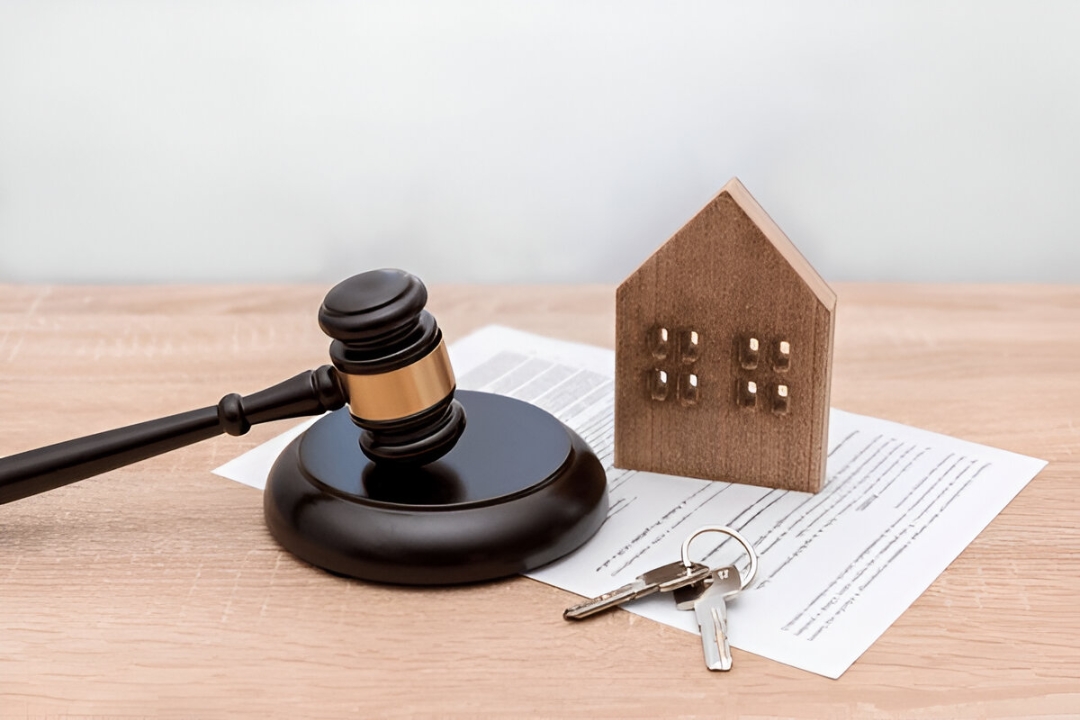 Kbr investing offers solutions for Owner financing after bank rejection, symbolized by a gavel, house, keys, and legal documents.