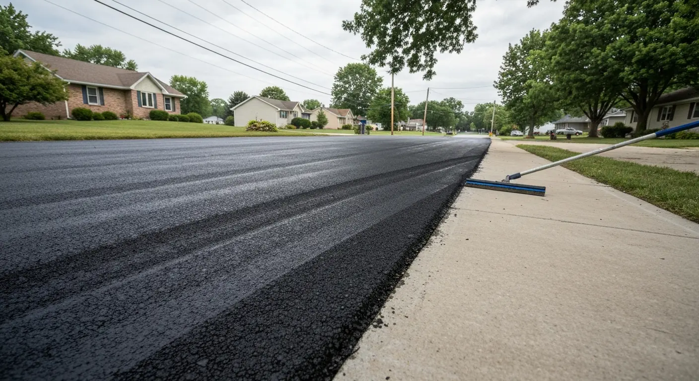 Driveway repair work in progress