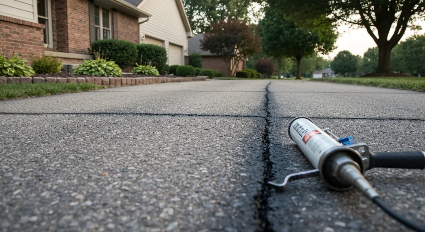 Driveway crack repair