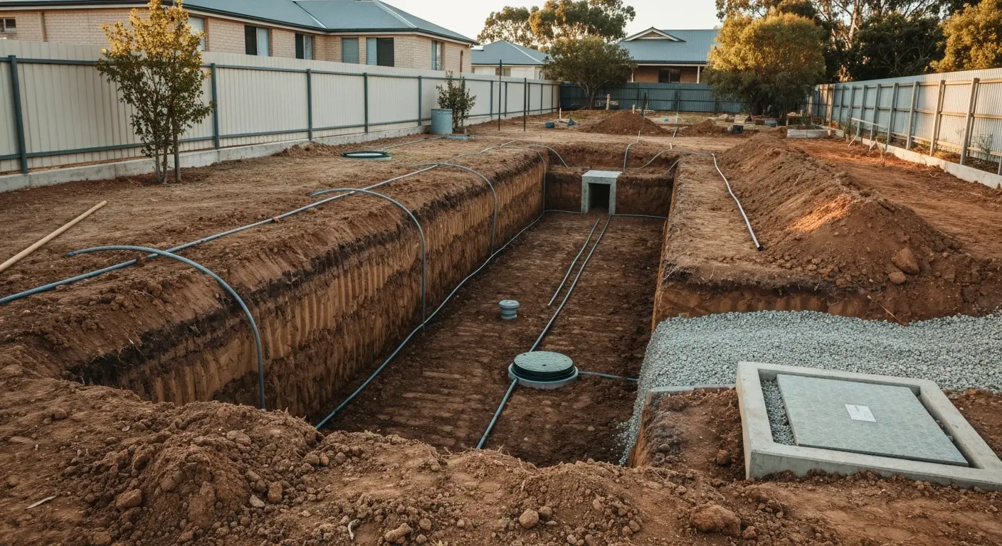 Septic system installation project