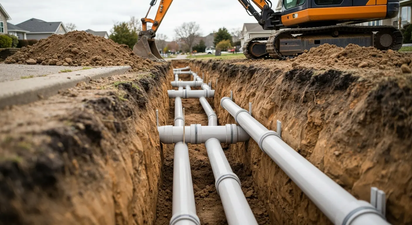 Sewer line installation