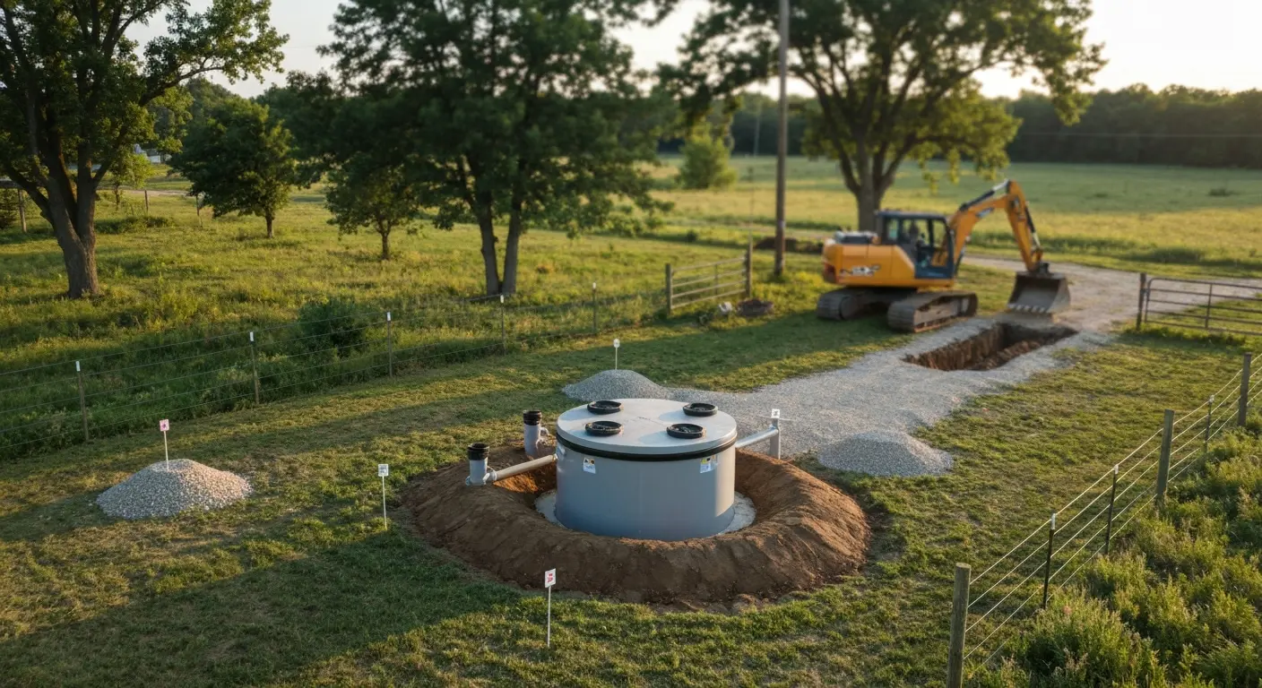 Septic tank installation in Allen County