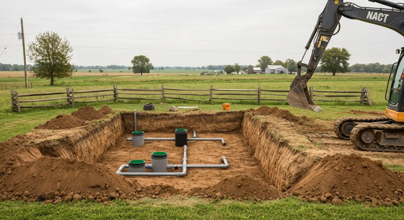 Septic system installation