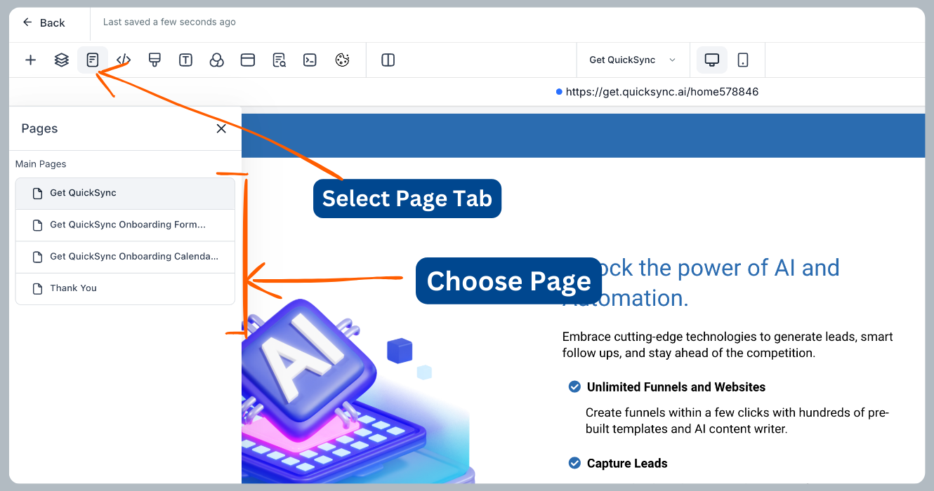 Page selector Page selector