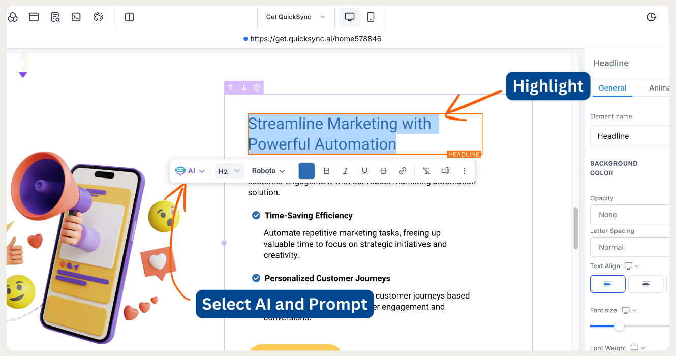 How to use the Content AI in the page builder How to use the Content AI in the page builder