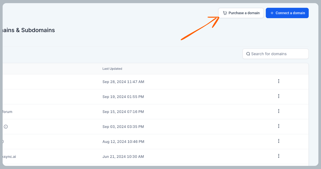 Update 6 - Purchase domains within HighLevel Update 6 - Purchase domains within HighLevel