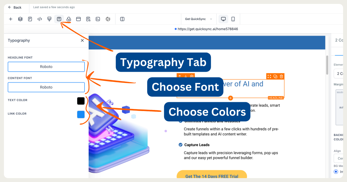 How to adjust typography and link colors displayed How to adjust typography and link colors displayed