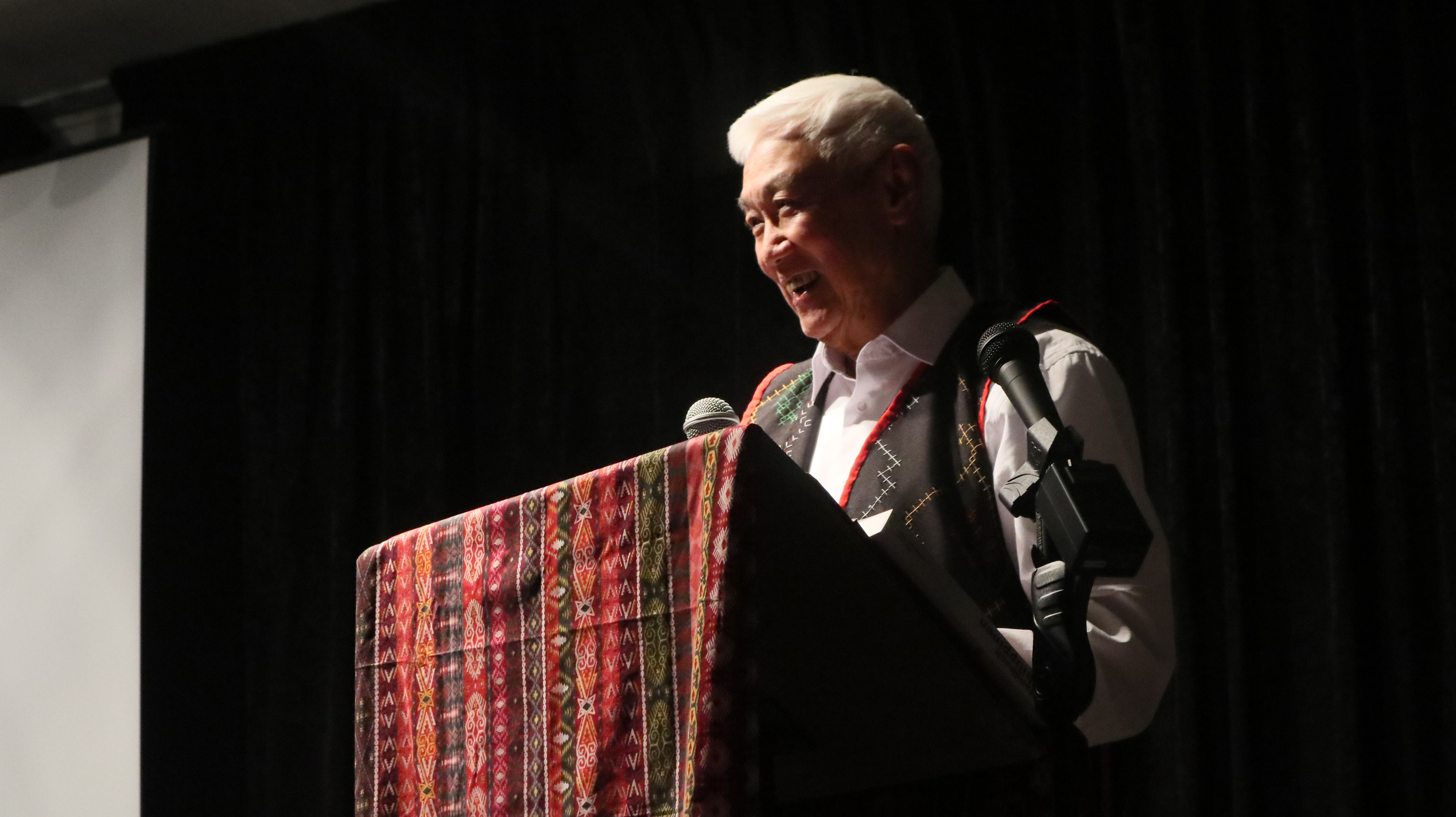Luis Jalandoni during the 50th anniversary of NDFP in March 2019. Luis Jalandoni during the 50th anniversary of NDFP in March 2019.