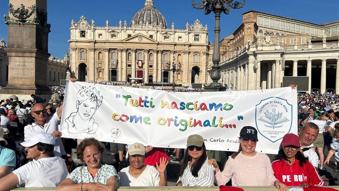 pilgrims in the square