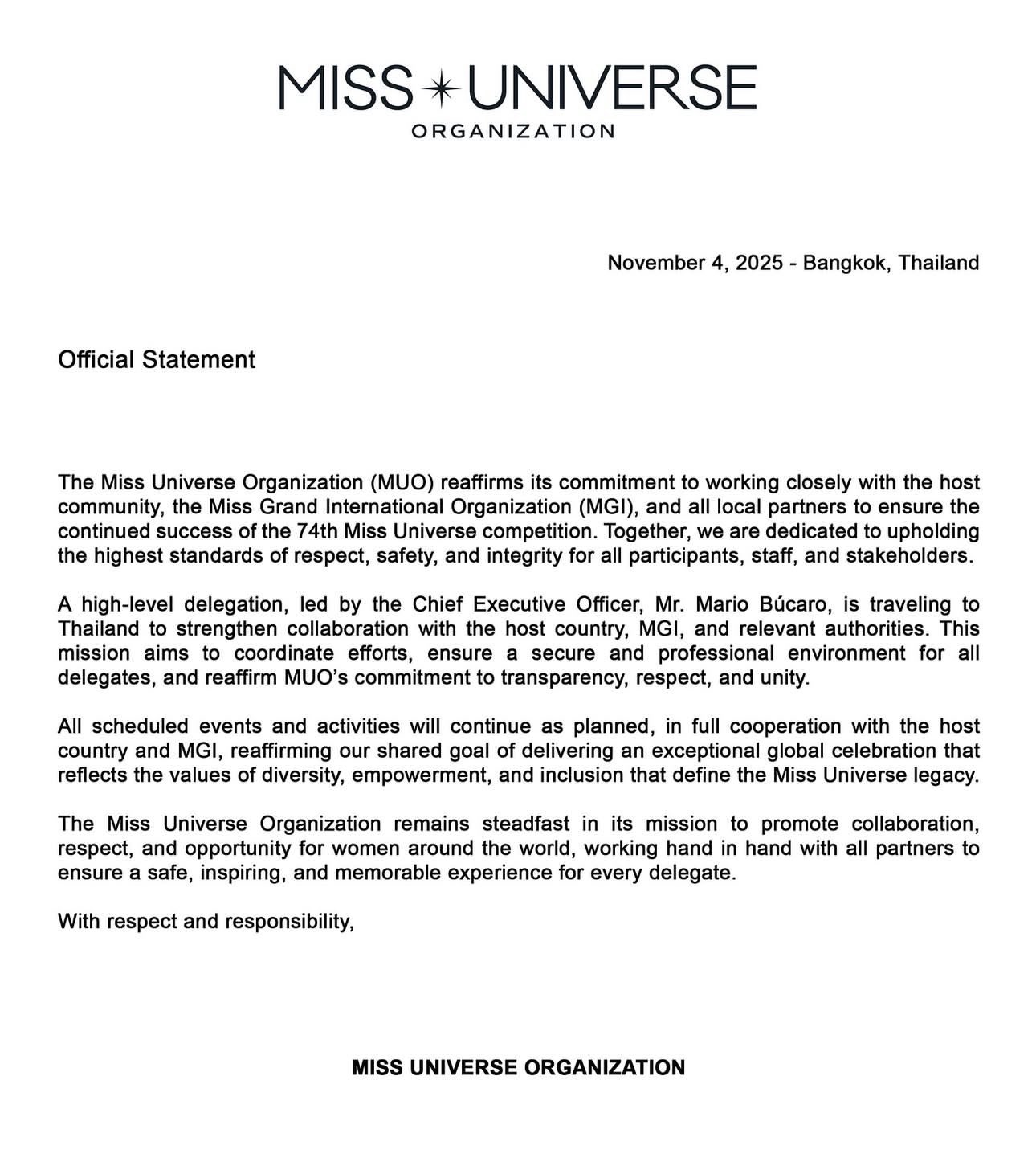 msU statement msU statement