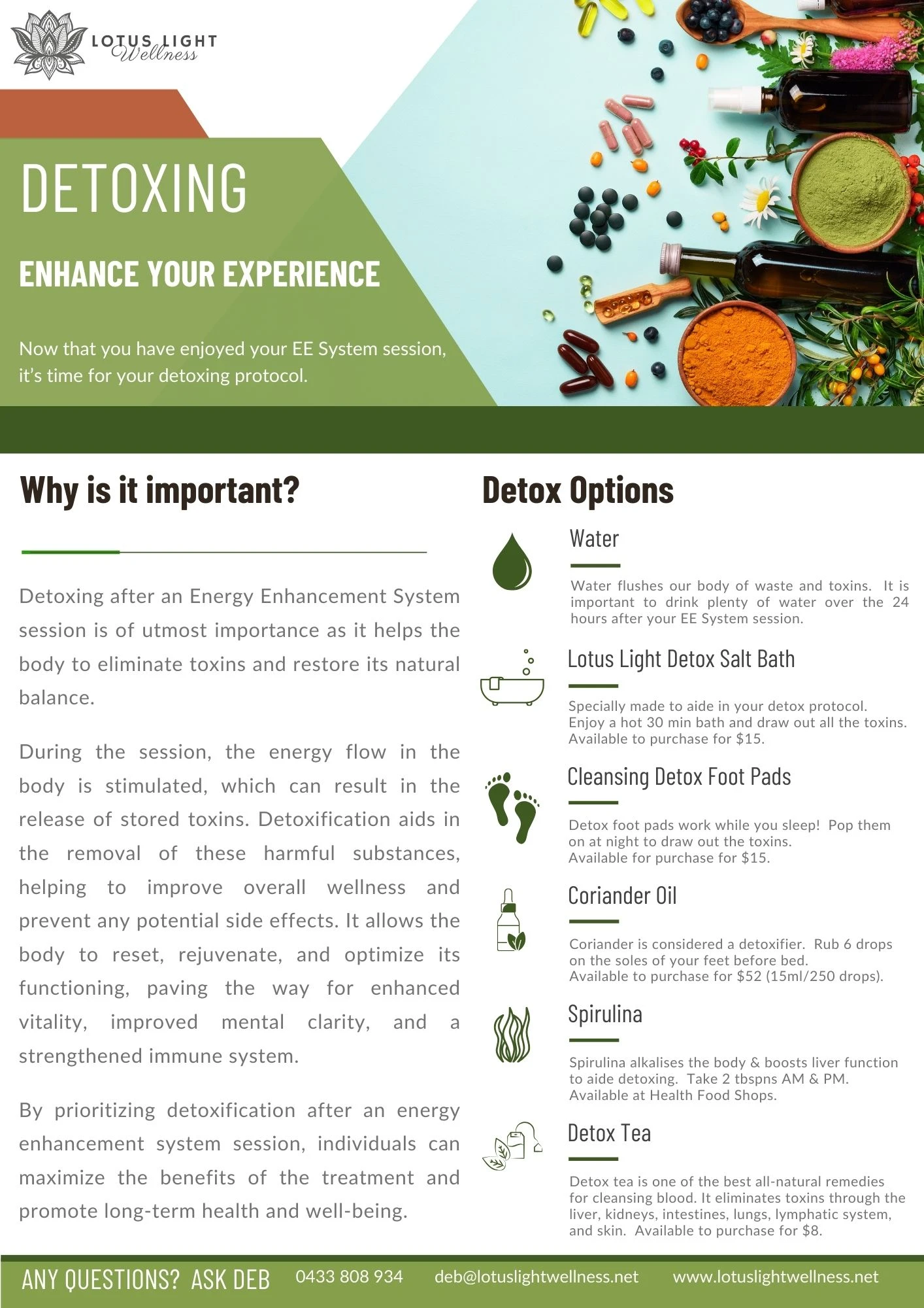 detox chart