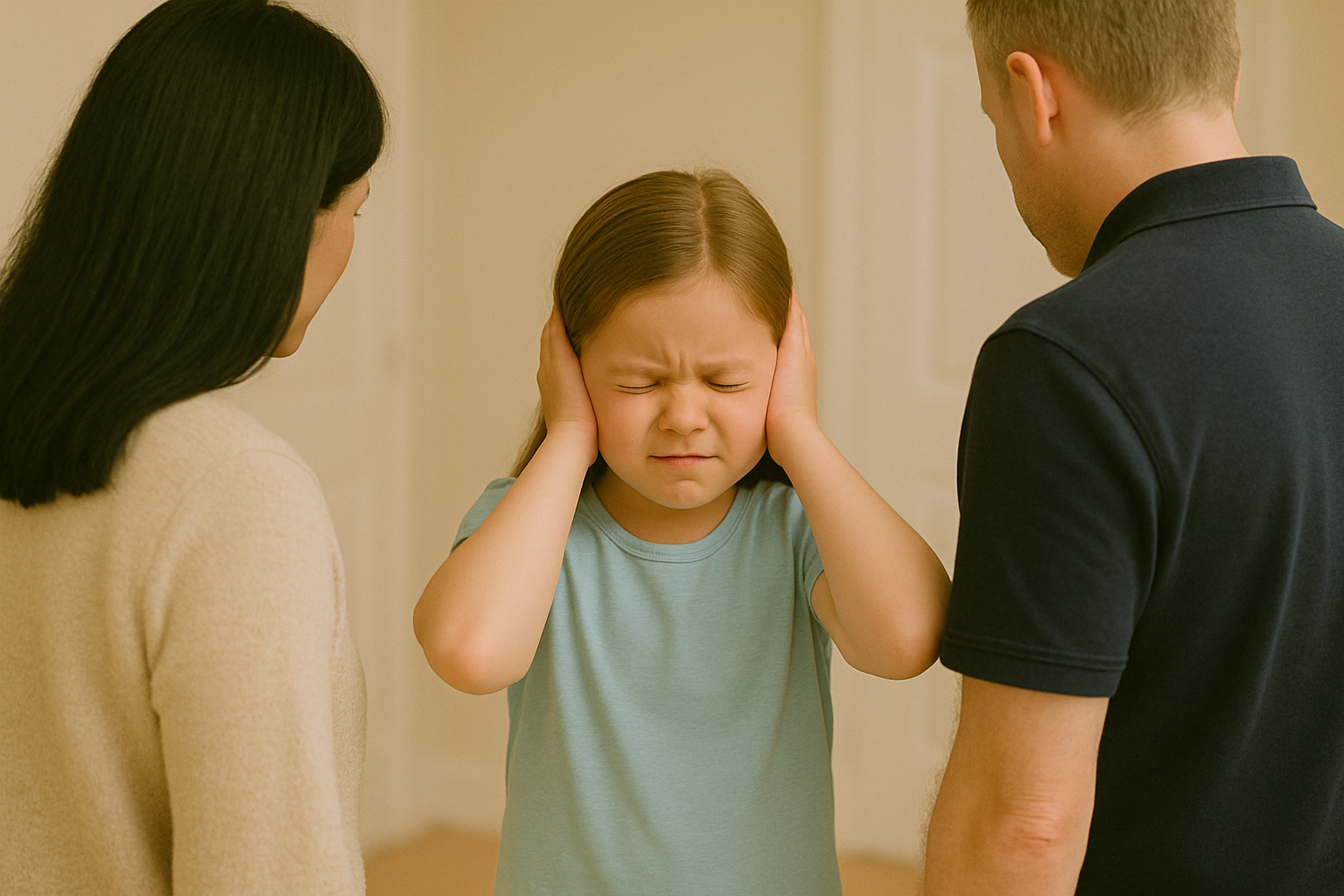 Child blocking ears Child blocking ears