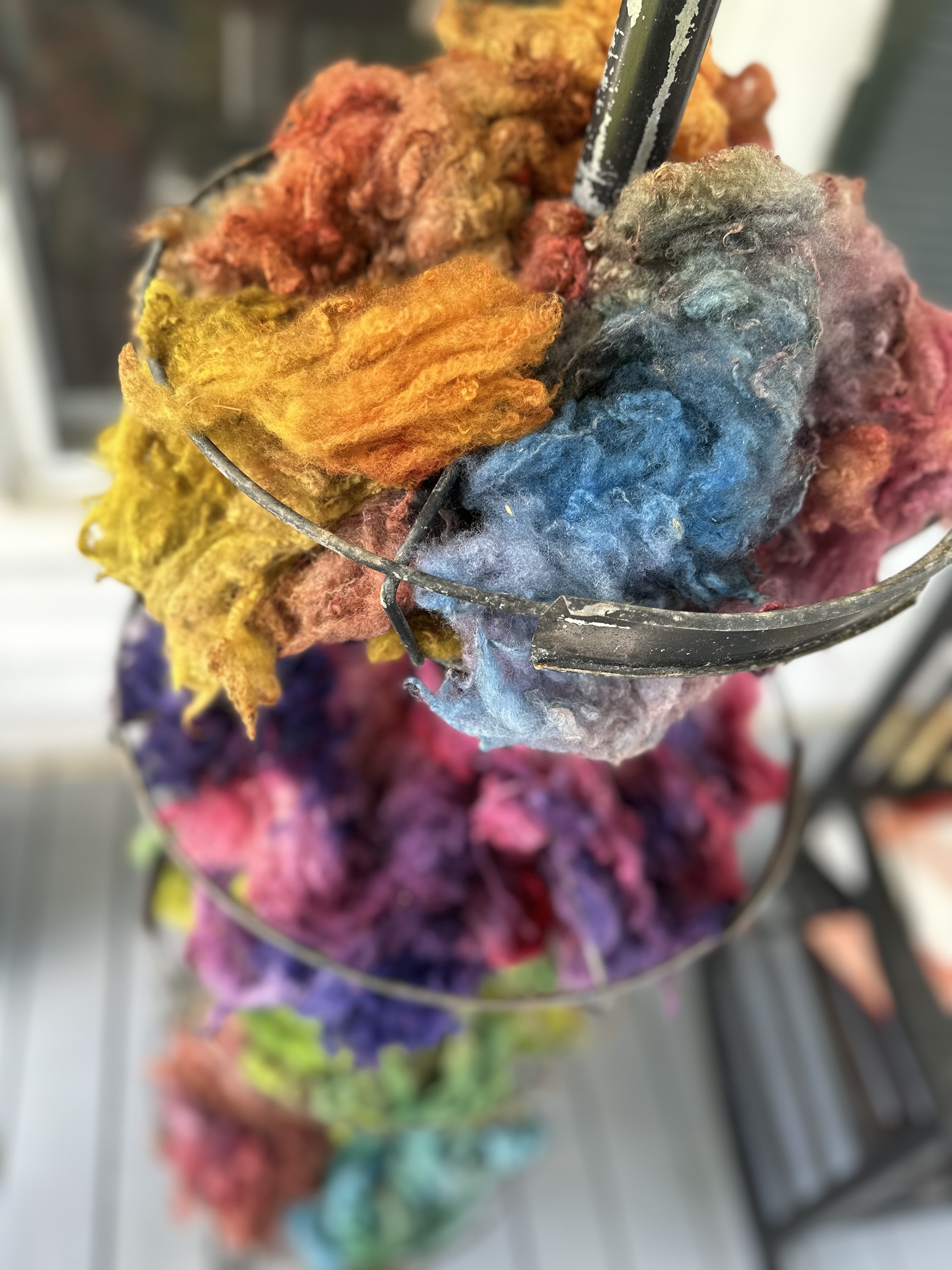 hand dyed wool locks