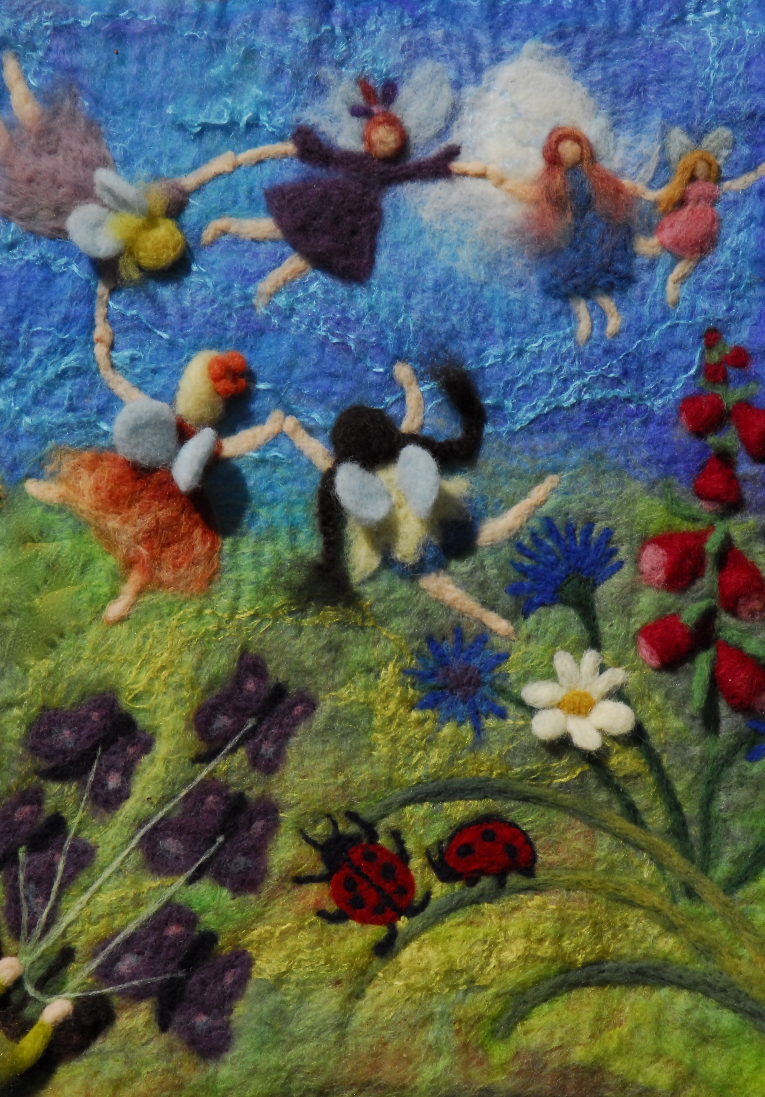 Needle and wet felted Fairy Dance 