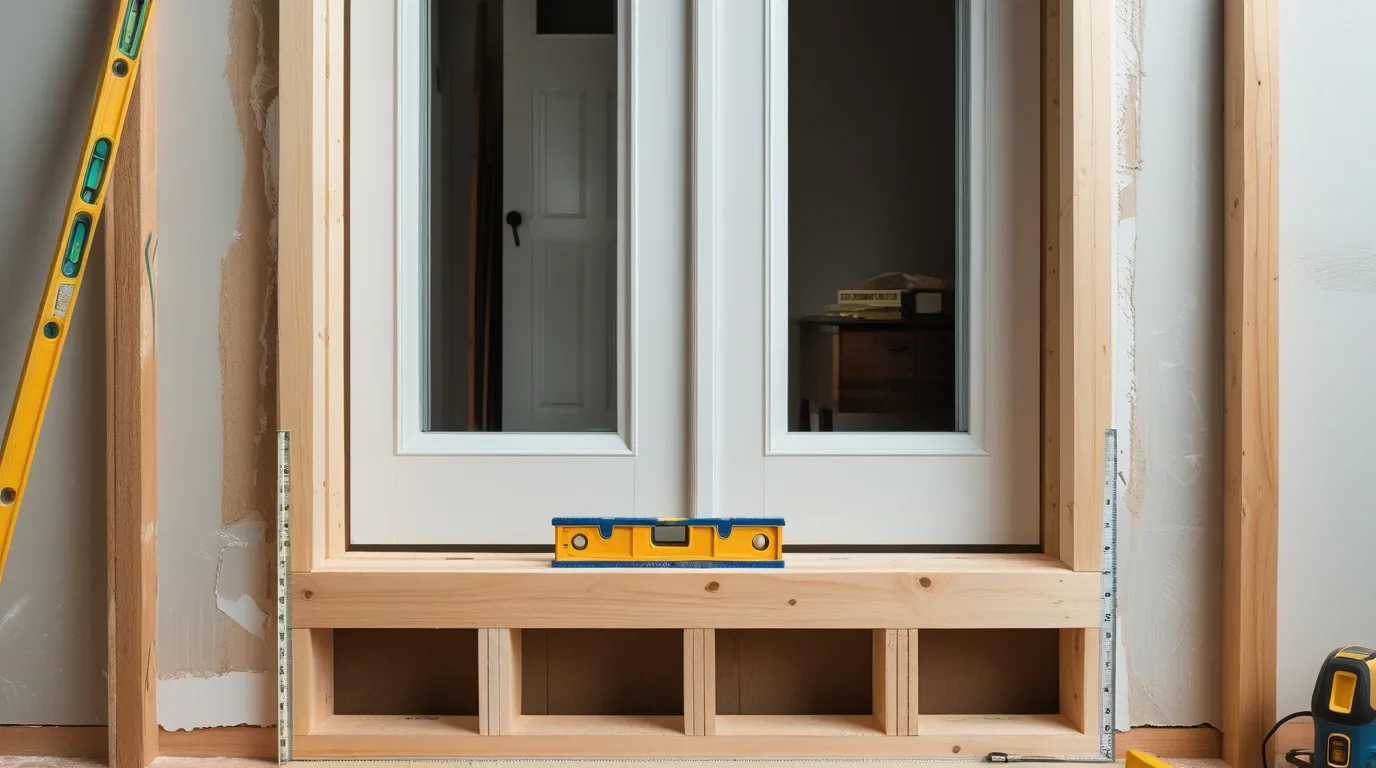 door into a window is adjusting the frame door into a window is adjusting the frame