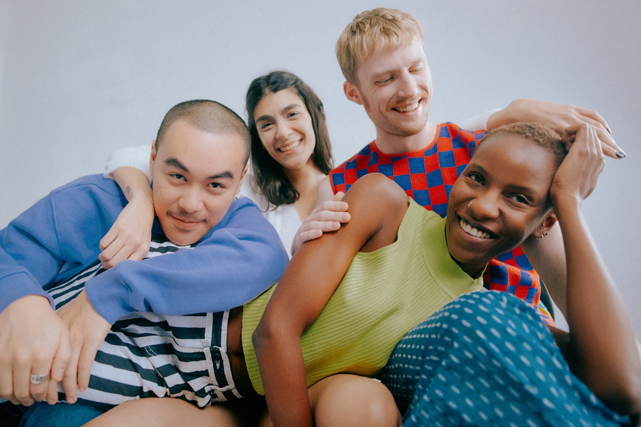 a group of young millennials of mixed races a group of young millennials of mixed races