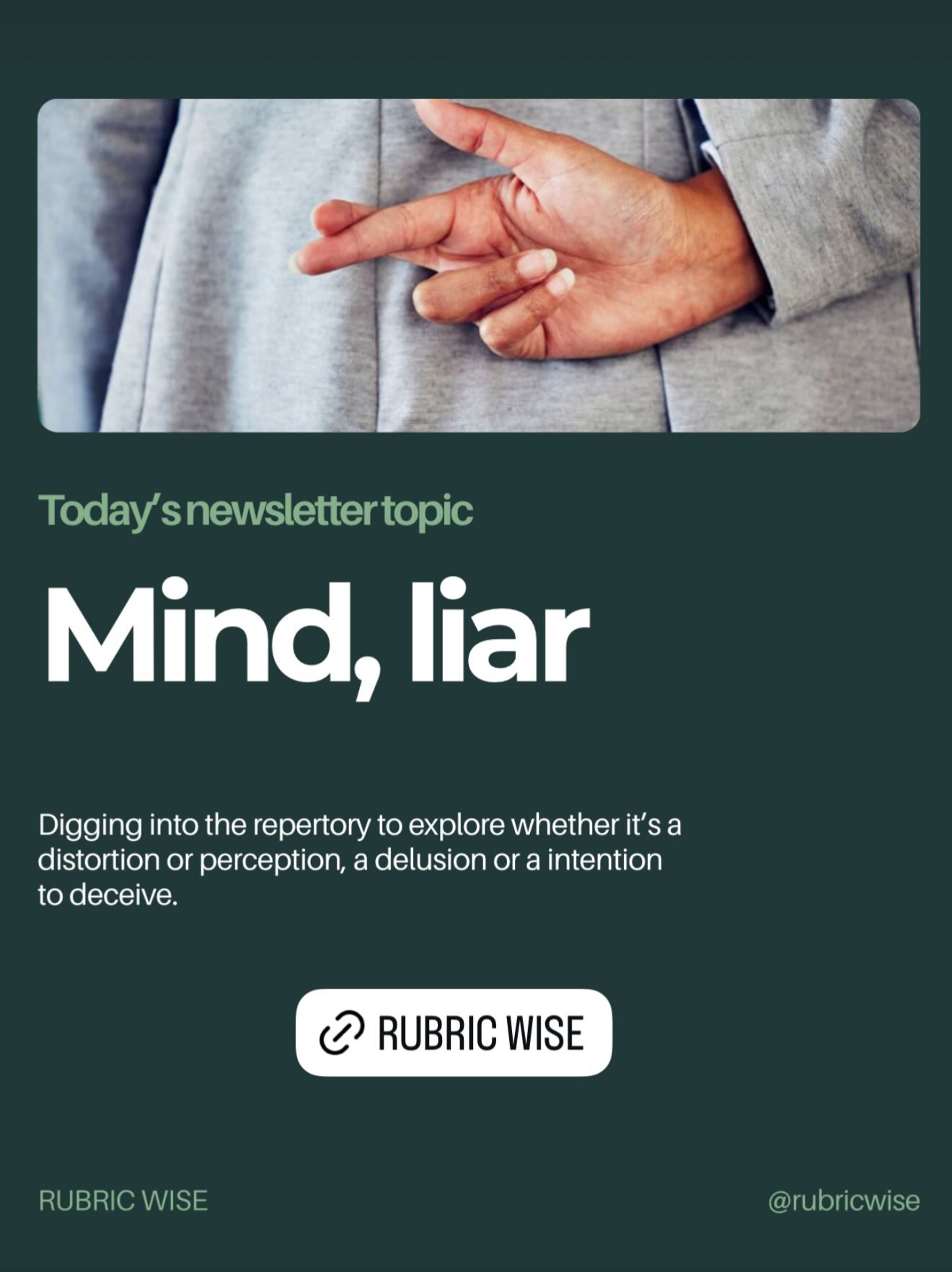 Mind Liar - exploring this rubric in the homeopathic repertory Mind Liar - exploring this rubric in the homeopathic repertory