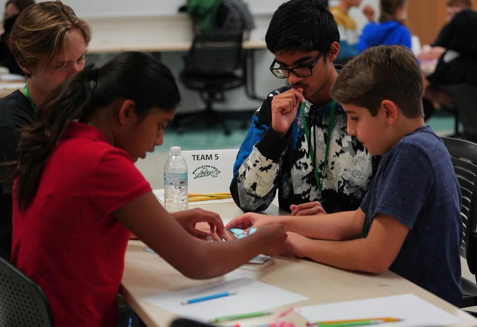 Students in Science Olympiad competition