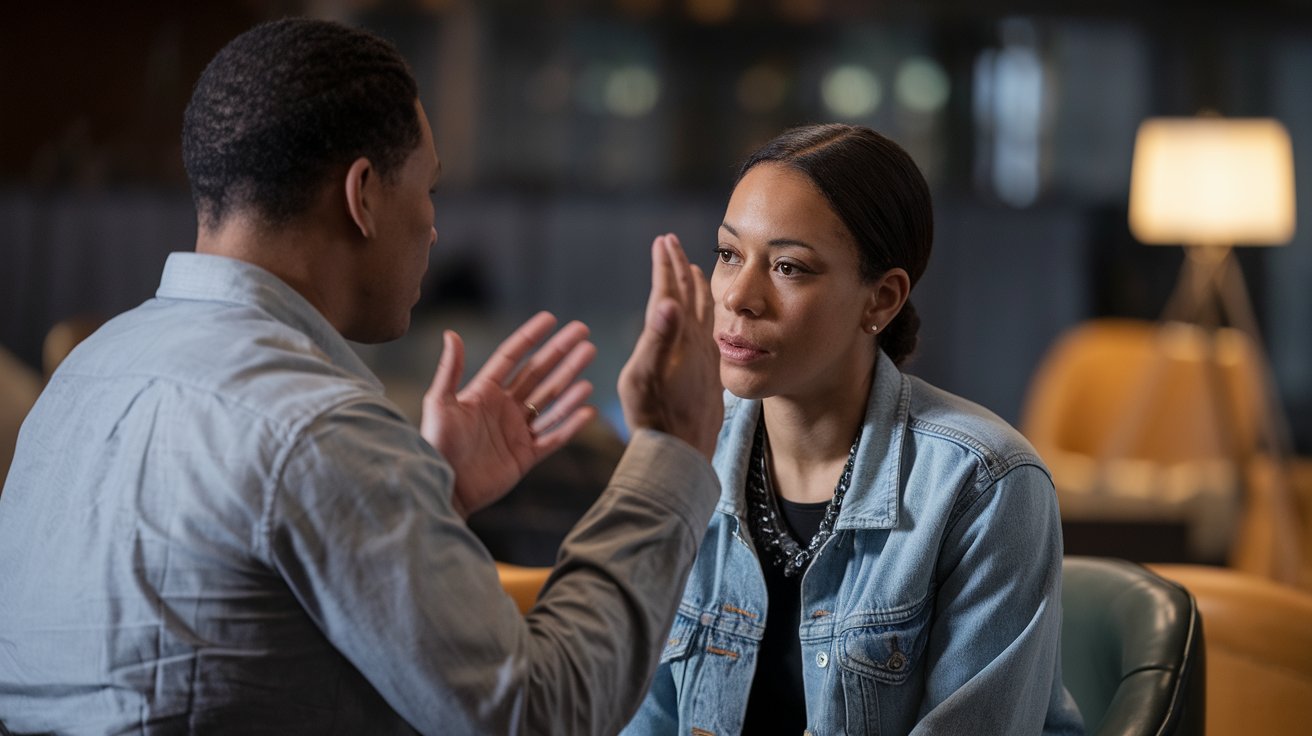 Connection Q -Man and woman arguing