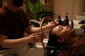 Relaxing Nourishing Head Spa session focused on scalp wellness and calmness