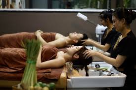 Peaceful head spa experience designed for stress relief at Lotus Nails & Spa in Poplar Bluff Missouri