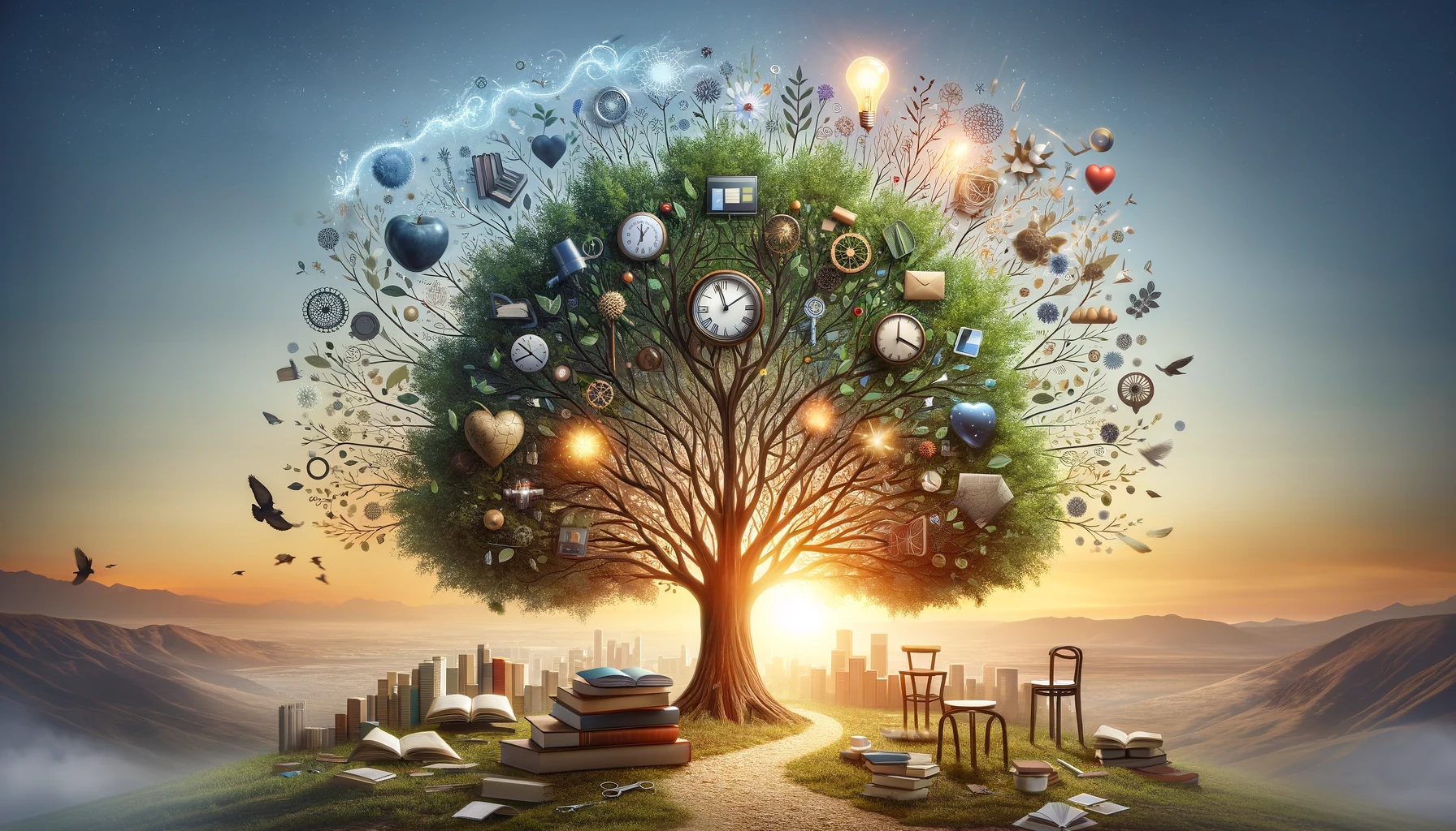 the journey of daily improvement compounds under a tree