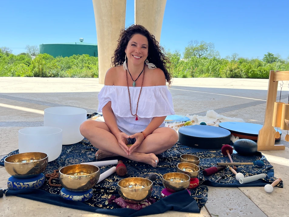 Cherie before sound healing event Cherie before sound healing event