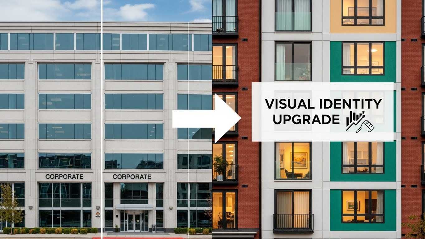 Office-to-residential conversion with upgraded visual identity Office-to-residential conversion with upgraded visual identity