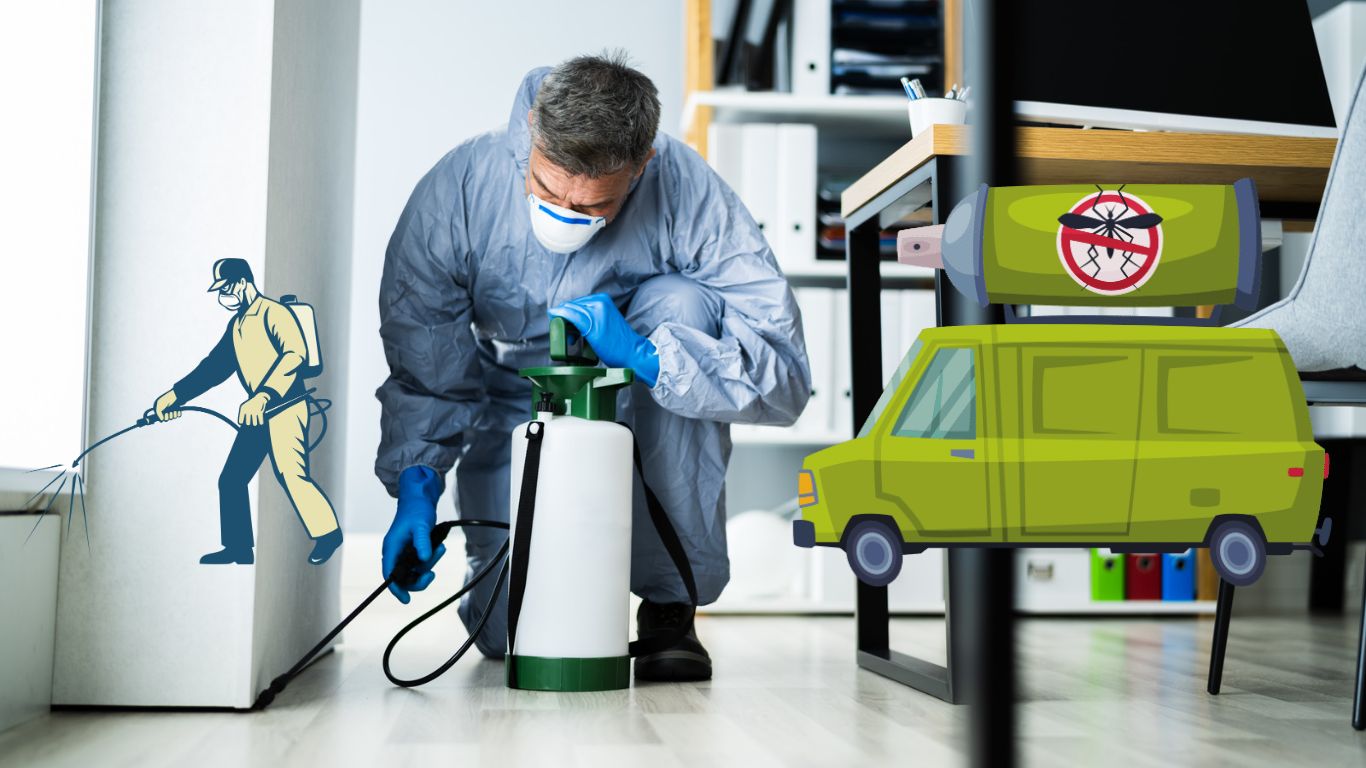 Pest Control Business Van And Man 