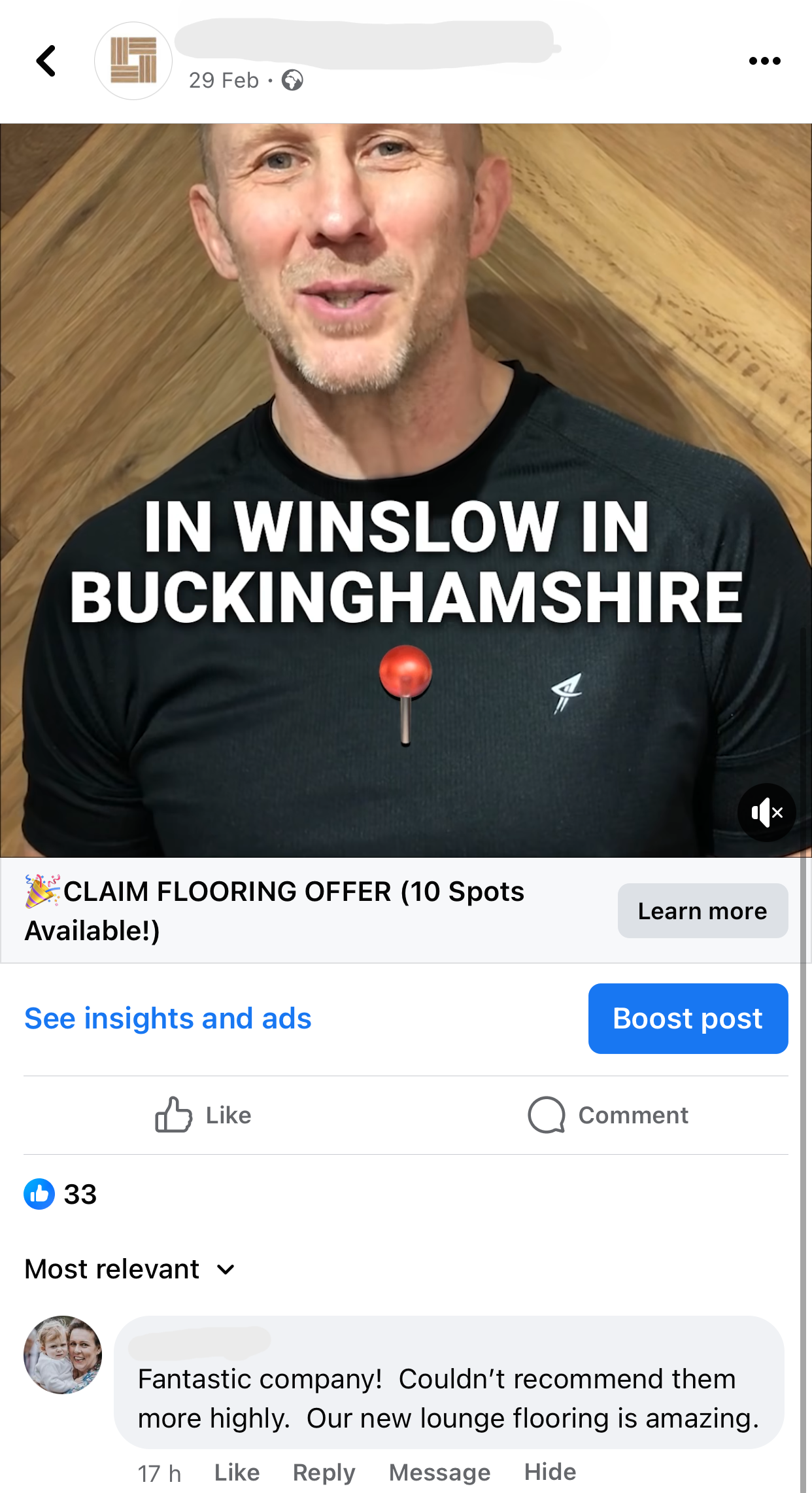 Home Improvement Facebook Ad Example Home Improvement Facebook Ad Example