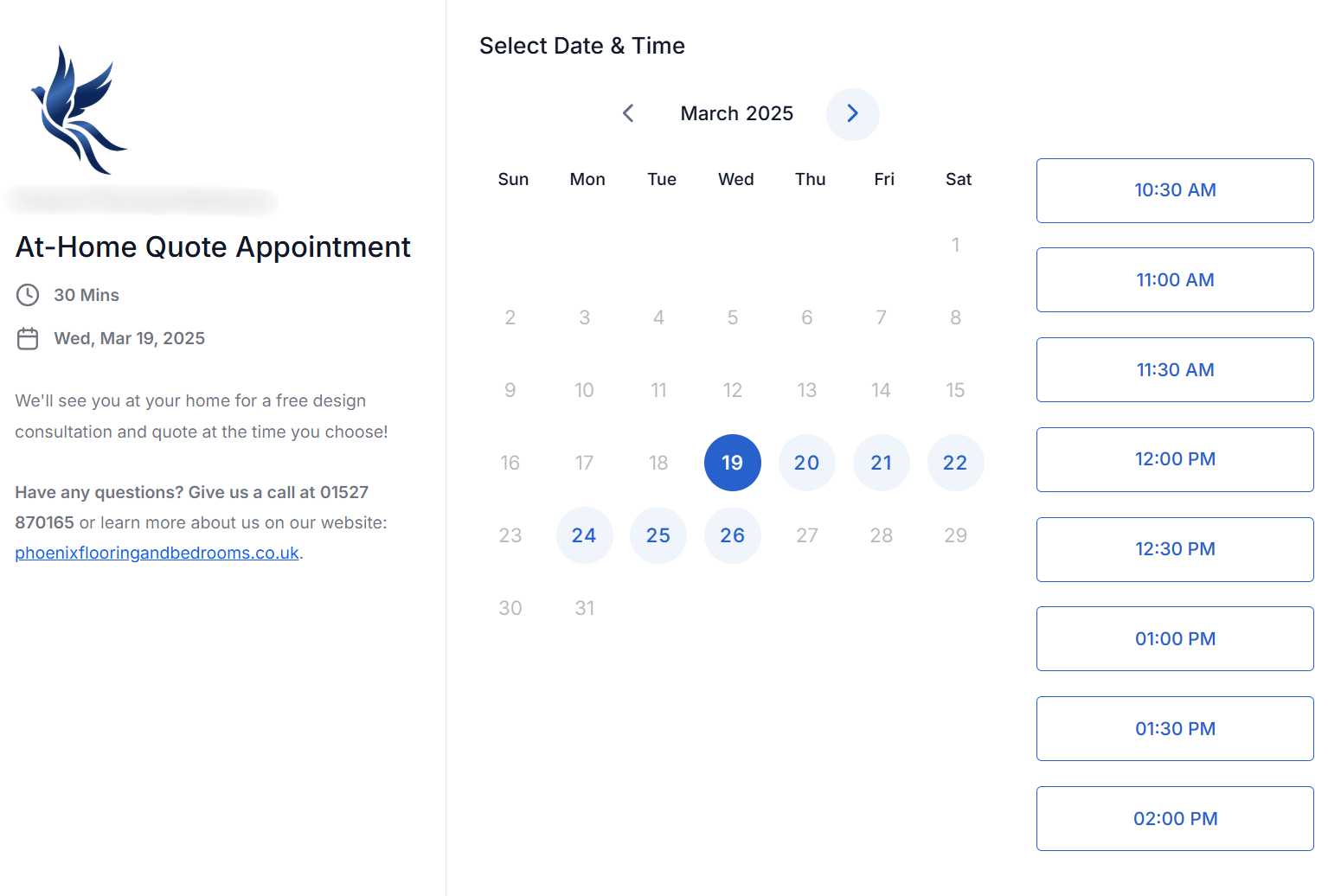GoHighLevel Booking Calendar Home Quote GoHighLevel Booking Calendar Home Quote