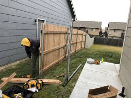 Installing Wooden Fence Installing Wooden Fence