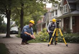 two people surveying a property two people surveying a property