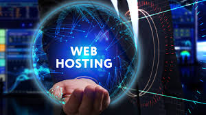 web hosting words in the center of a digital universe