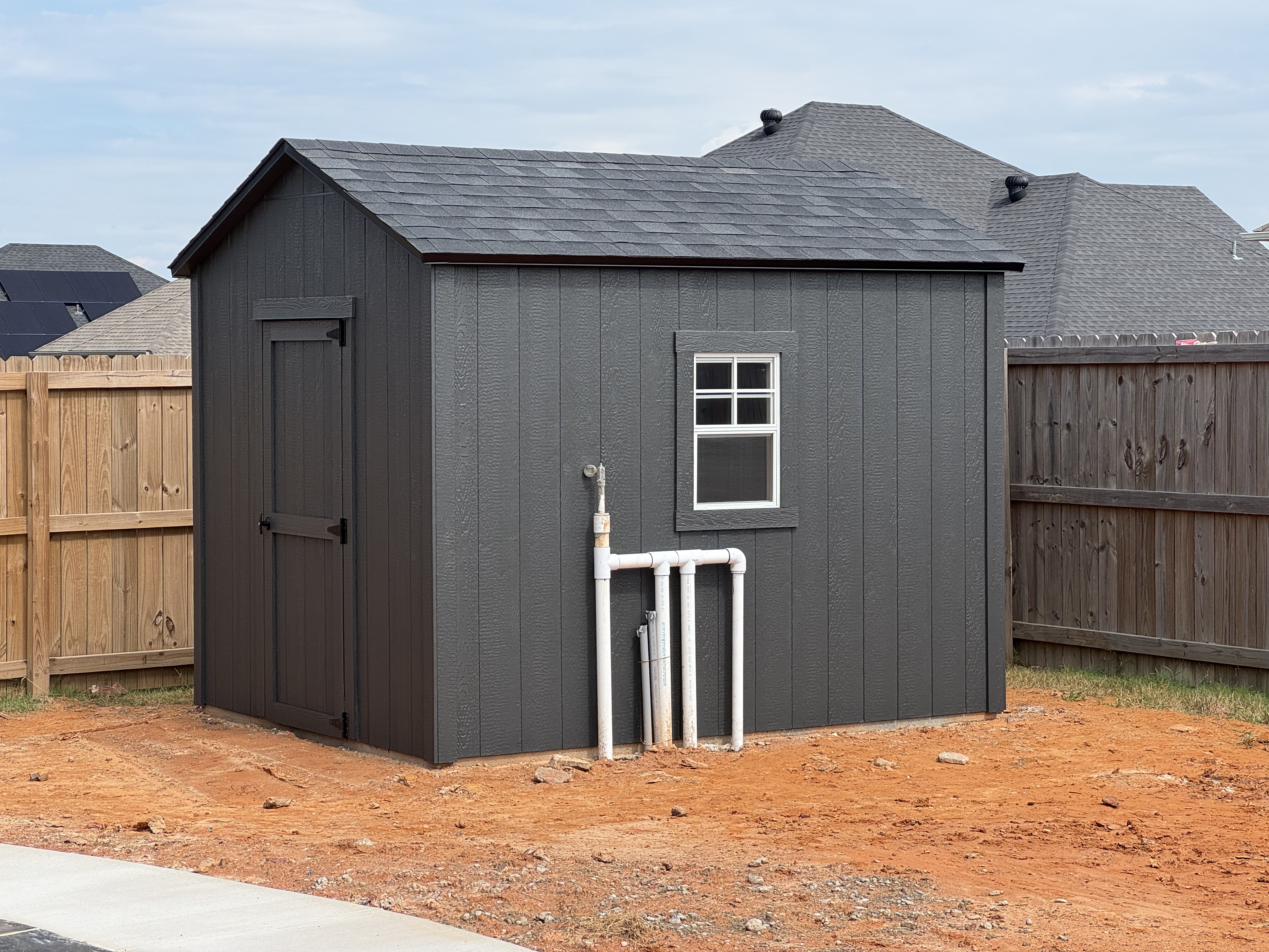 Solid Black Shed near Tyler, TX